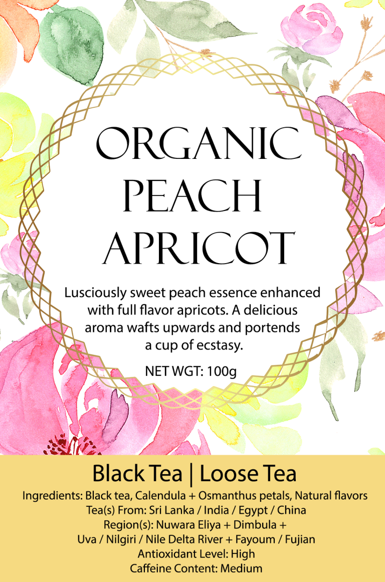 Organic Peach Apricot Black Tea | Loose Tea