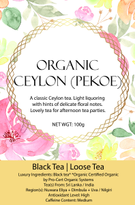 Organic Ceylon (Pekoe) Tea