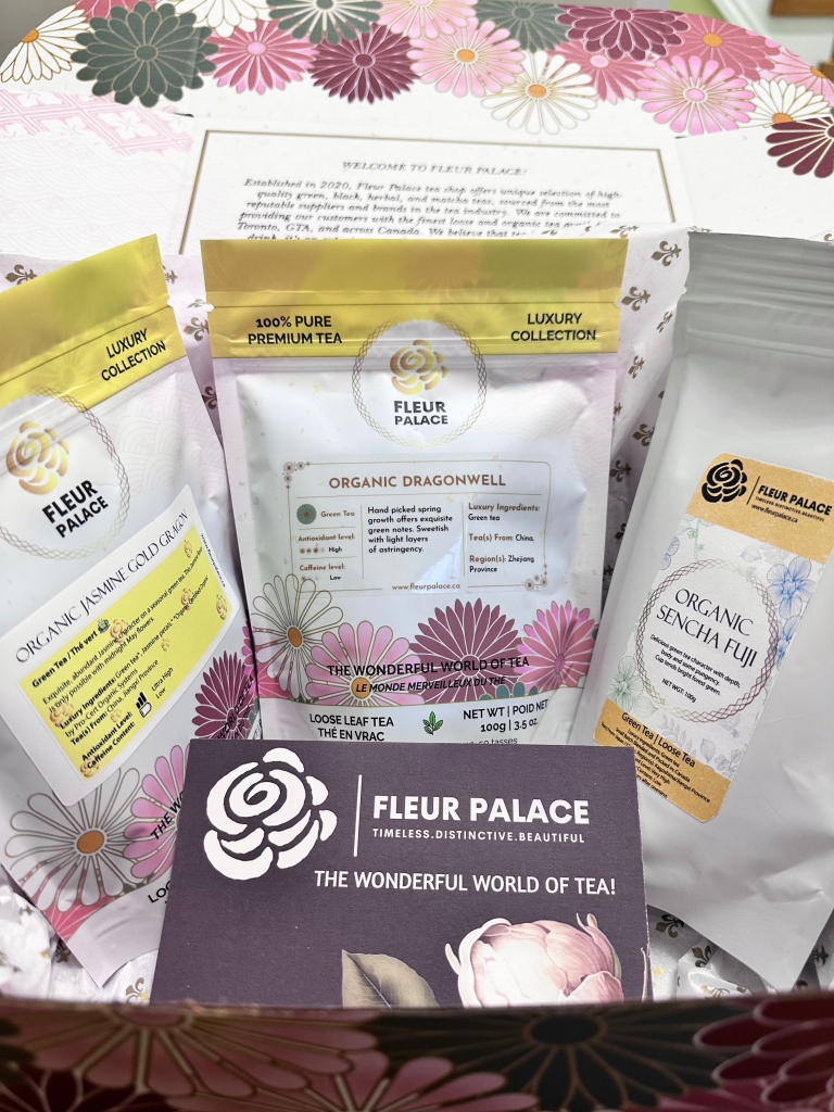 Green Tea Gift Set – Large Box with Organic Jasmine, Organic Dragonwell, Organic Sencha Loose‑Leaf Green Teas